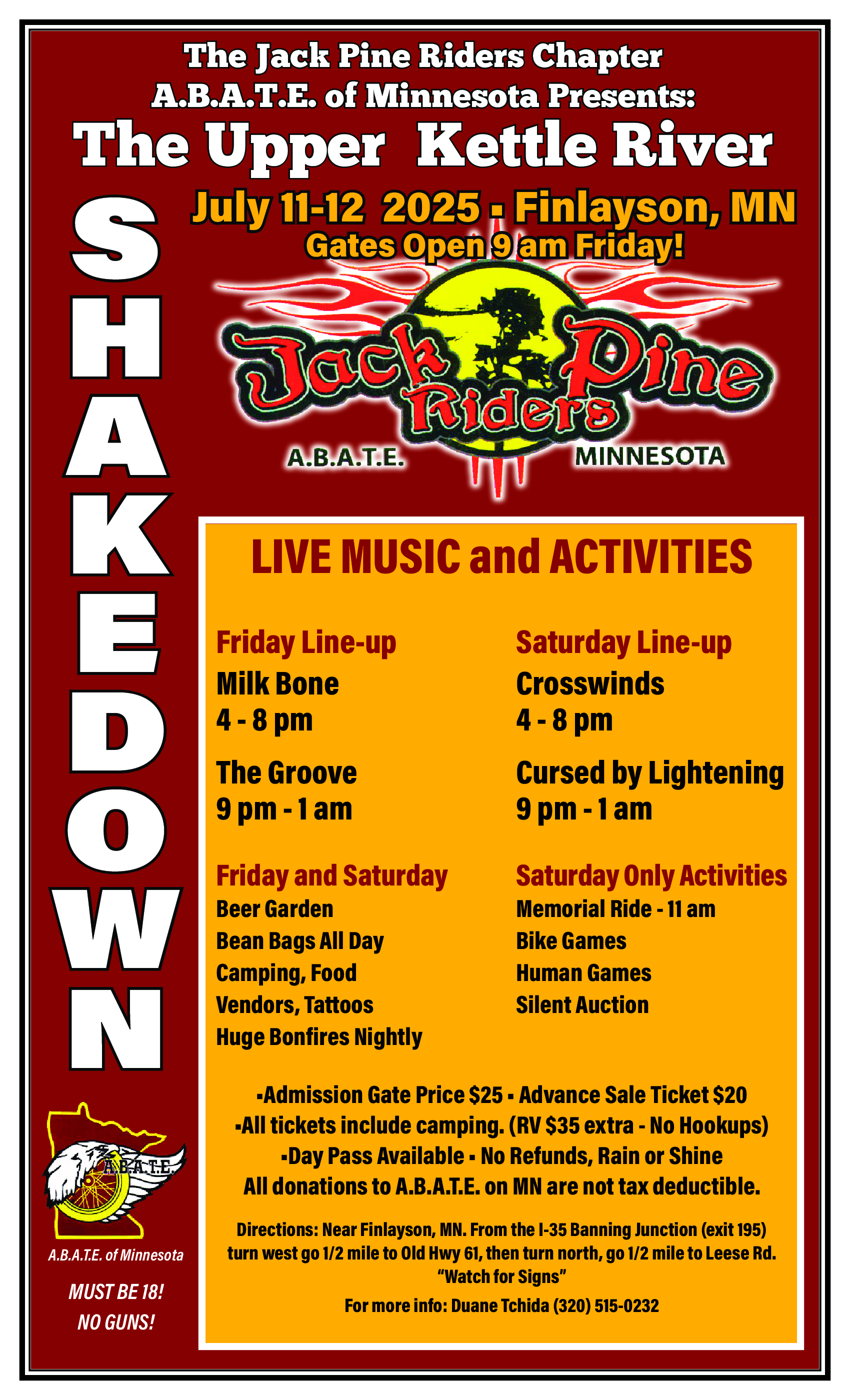 Upper Kettle River Shakedown - Jack Pine Riders Chapter - July