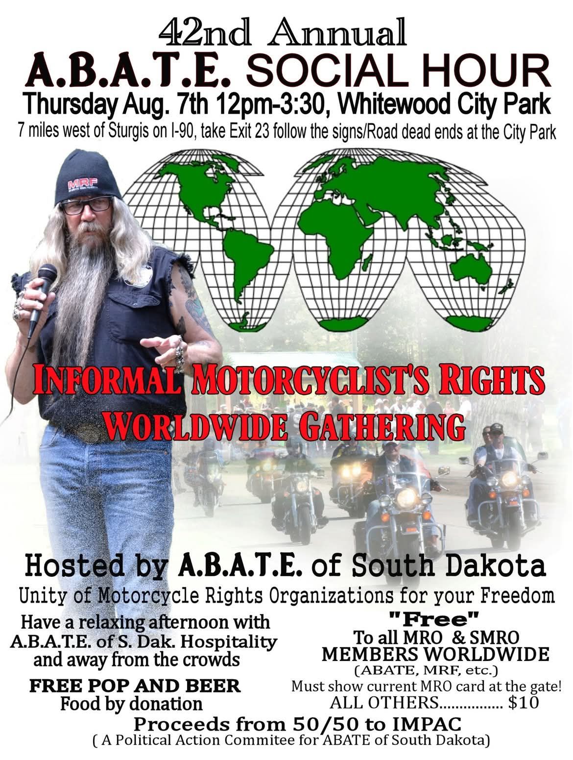 A.B.A.T.E. South Dakota - Social Hour - August