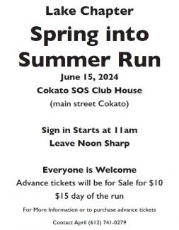 Lake Chapter Spring into Summer Run - June