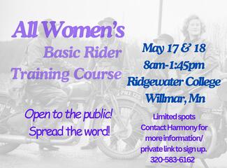 All Women's Basic Rider Training Course - May