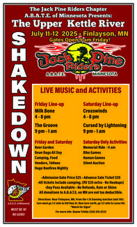 Upper Kettle River Shakedown - Jack Pine Riders Chapter - July